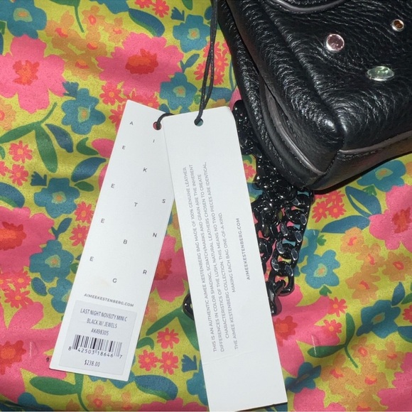 Aimee Kestenberg Bejeweled Last Night Mini Novelty Crossbody 💖💎✨🪩🖤 - Picture 4 of 6